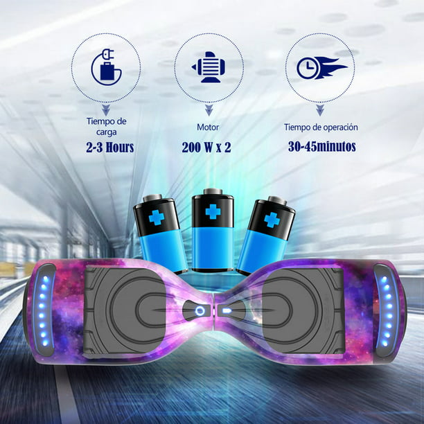 HOVERSTAR Bluetooth Hoverboard, LBW12A Color cromado o monopatín eléctrico de piel impresa con ruedas intermitentes LED HOVERSTAR LBW12A