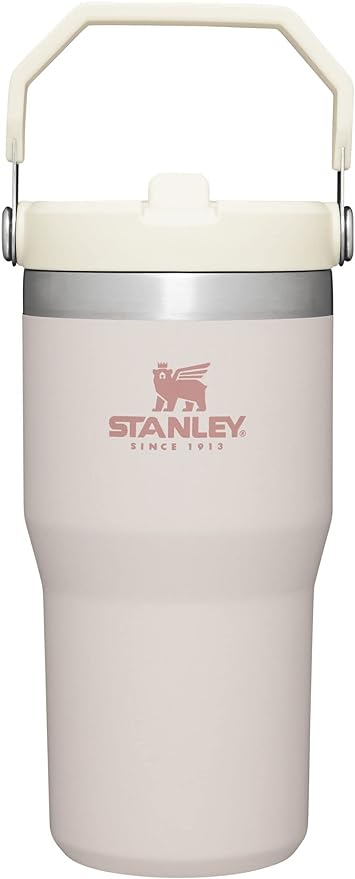 Stanley IceFlow - Vaso de acero inoxidable con pajita, botella de agua aislada al aspiradora para el hogar, la oficina o el automóvil, taza reutilizable resistente a fugas, tapa fría 12 horas helada 20oz