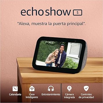 Amazon Echo Show 5 (3.ª generación, modelo de 2023) | Pantalla inteligente con graves más profundos y sonido más claro | Negro