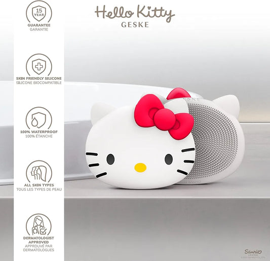 GESKE x Hello Kitty | Cepillo facial SmartAppGuided™ | 3 en 1 | Cepillo de limpieza facial | cepillo de limpieza | Cepillo facial de silicona | limpieza de la piel | cuidado de la piel