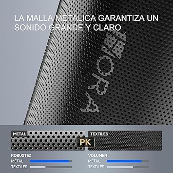 1 Hora Bocina Bluetooth Portatil 5.1, Mini Altavoz Inalámbrico con Manos Libres/Micro USB/Radio FM/TF, Compatible con Phone, Tablet, Computadores, Ideal para Viajar, Campear, Negro