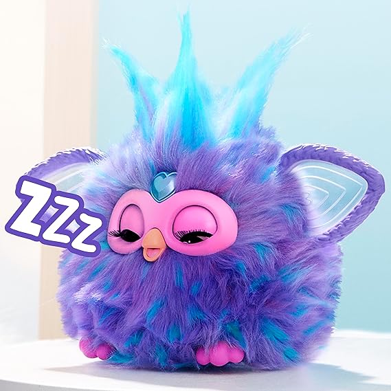 Furby - Morado, 15 accesorios de moda, juguetes de peluche interactivos para niñas y niños de 6 años y más, animatrónico activado por voz