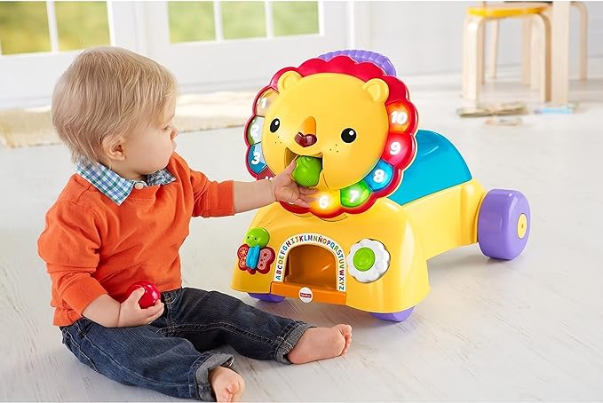 FISHER-PRICE, León Camina Conmigo, Juguetes Educativos, Bebés, 6 Meses en Adelante