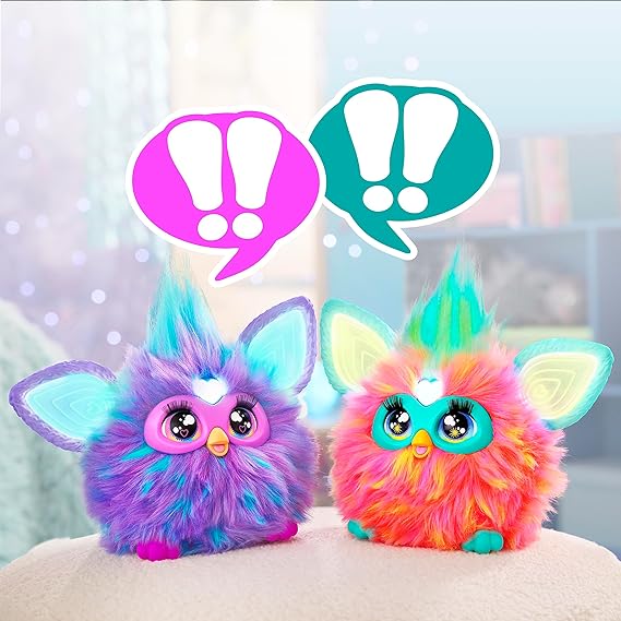 Furby - Morado, 15 accesorios de moda, juguetes de peluche interactivos para niñas y niños de 6 años y más, animatrónico activado por voz